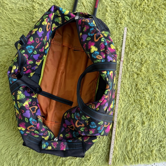 Roxy Black and Multicolor Duffel Travel Bag Extend handle and wheels - Picture 15 of 15